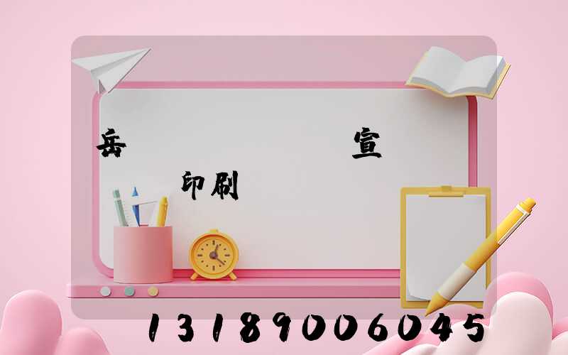 岳陽(yáng)宣傳冊(cè)印刷設(shè)計(jì)
