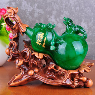 【楚漢翠玉葫蘆中式擺件家居裝飾招財實用創意禮品樹脂工藝品批發】義烏市倍坤工藝品商行 - 產品庫
