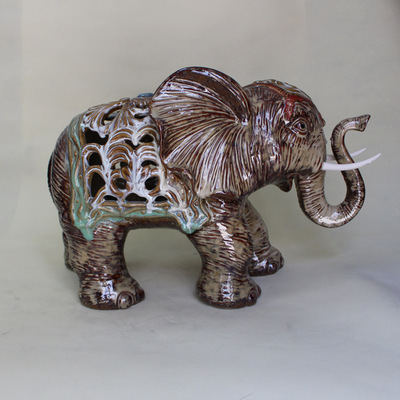 【鎮(zhèn)宅高檔風(fēng)格工藝 吉祥擺件 窯變陶瓷工藝品 陶瓷窯變大象 XZ6382】價格,廠家,圖片,陶瓷工藝品,德化縣友誠陶瓷商行-